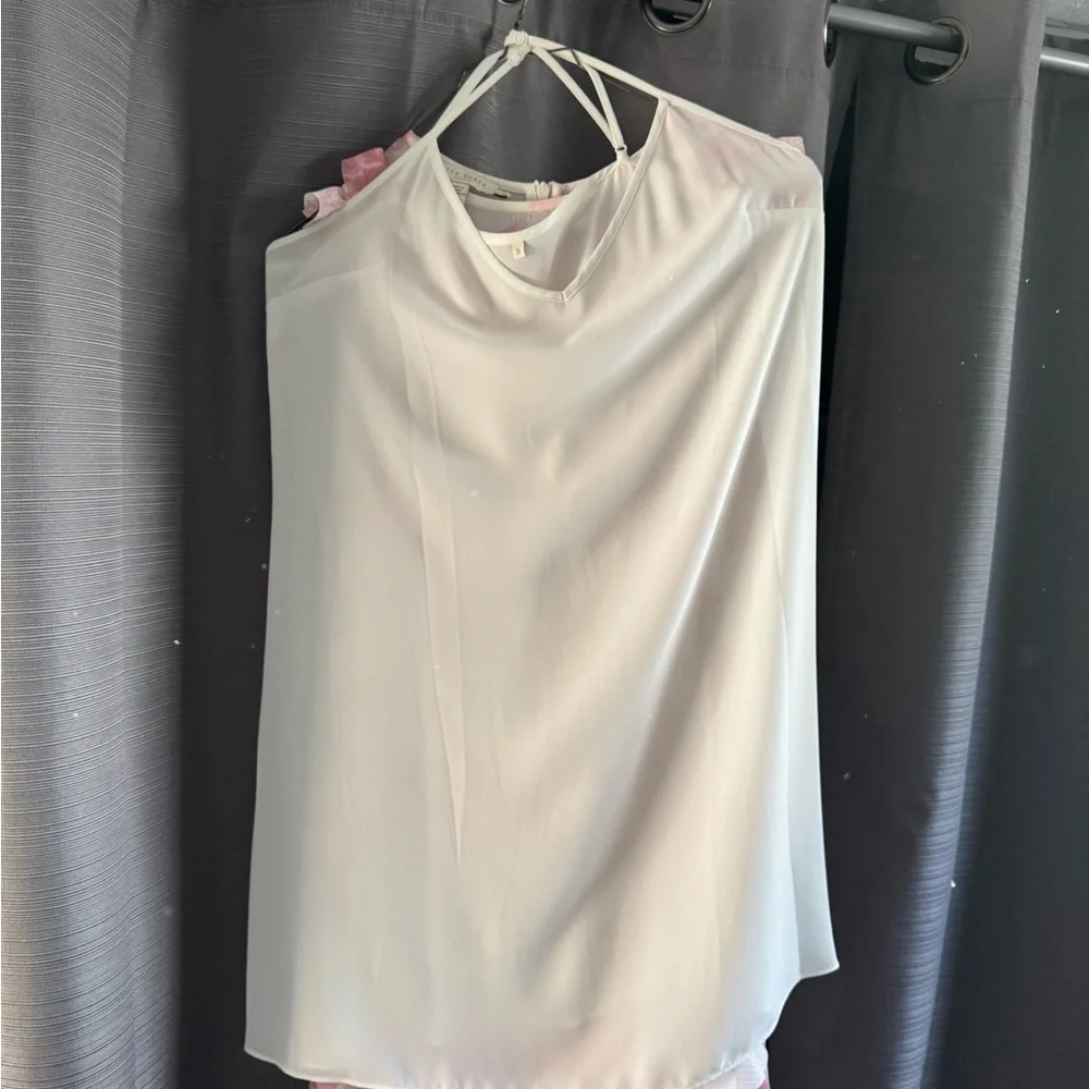 Ted Baker Kenedi Waterfall Ruffled Mini Dress with Slip Liner Size 3 (US 5/6) - Picture 5 of 9